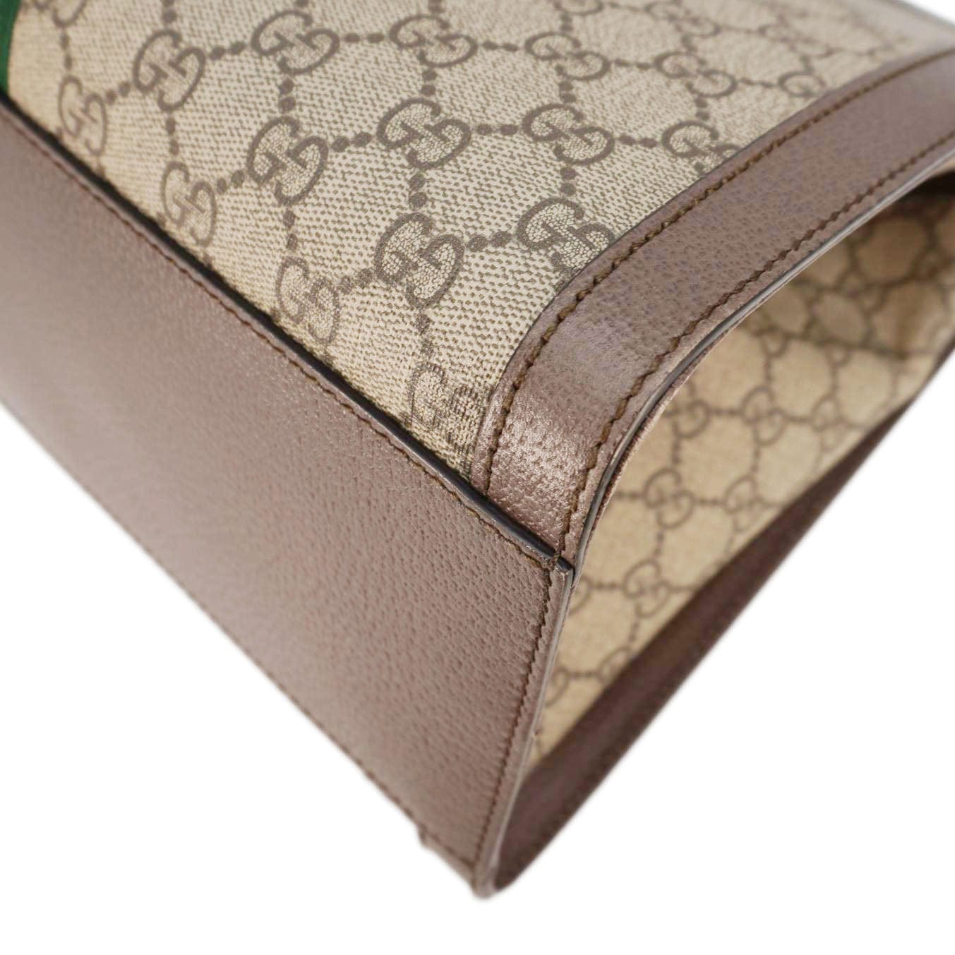 GUCCI Ophidia Medium Gucci Supreme Tote Shoulder Bag Beige 524537