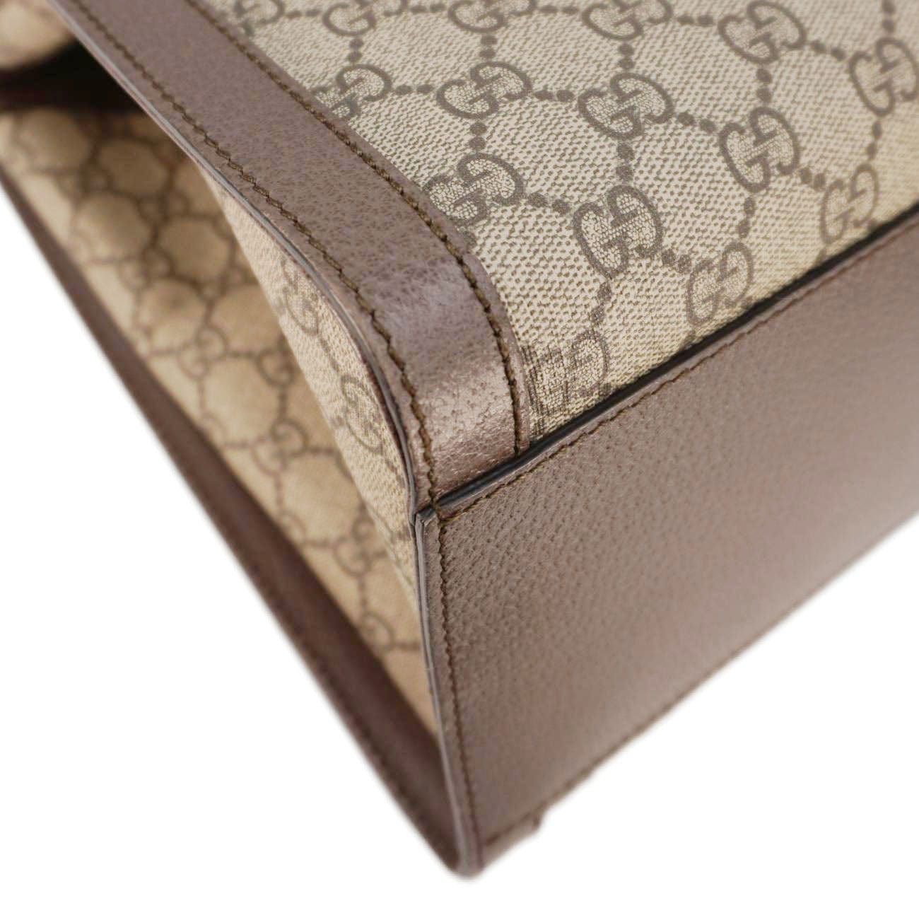GUCCI Ophidia Medium Gucci Supreme Tote Shoulder Bag Beige 524537