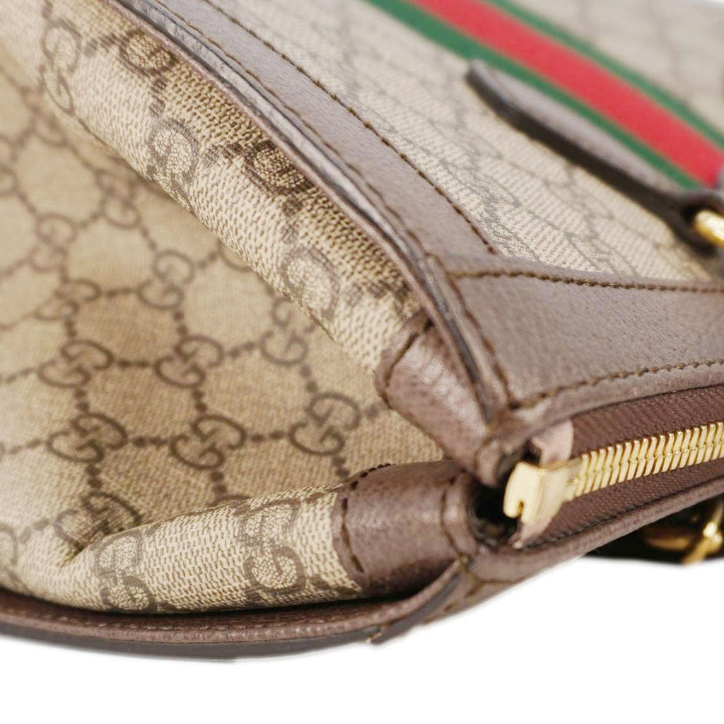 GUCCI Ophidia Medium Gucci Supreme Tote Shoulder Bag Beige 524537