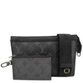 LOUIS VUITTON Gaston Wearable Monogram Eclipse Reverse Crossbody Bag Gray