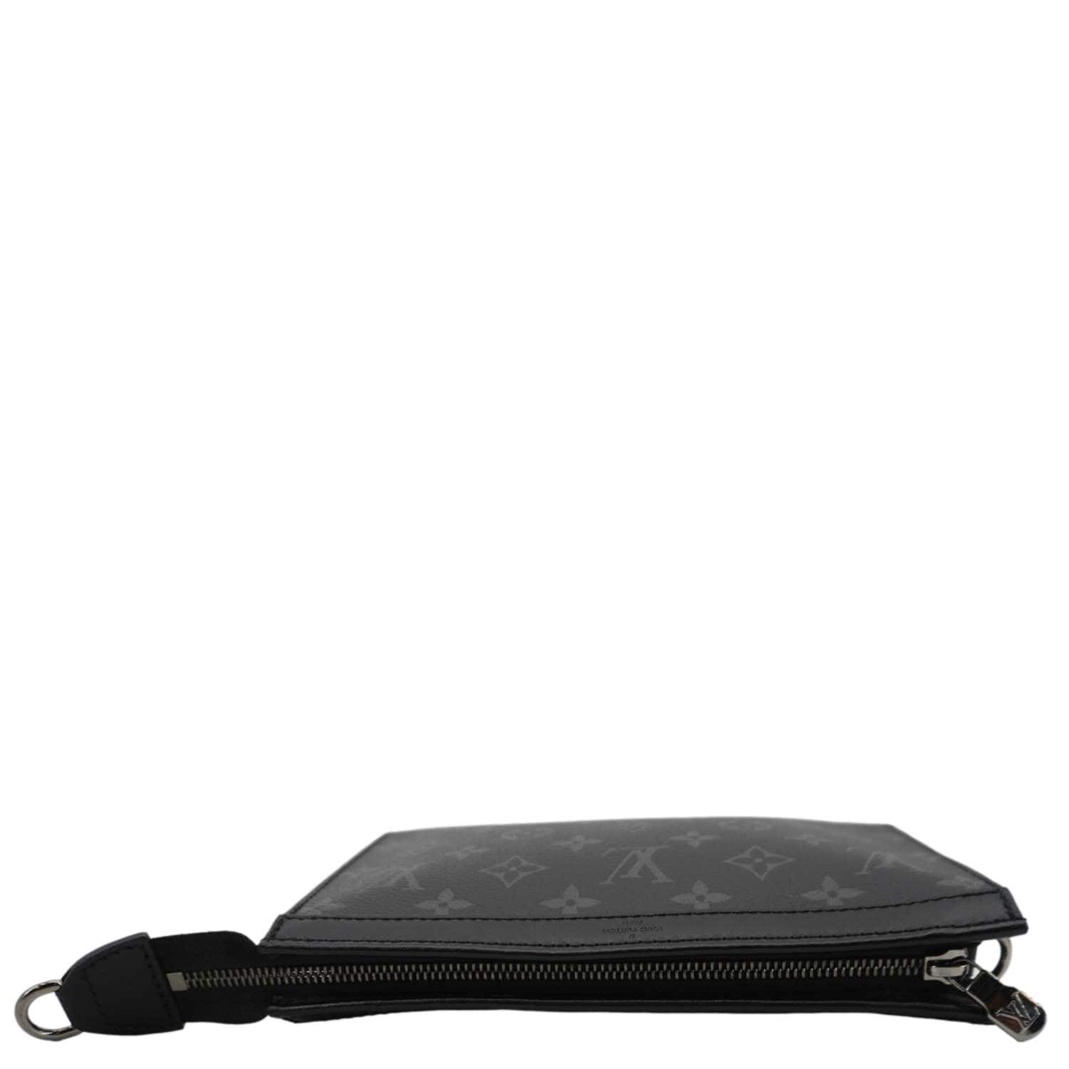 LOUIS VUITTON Gaston Wearable Monogram Eclipse Reverse Crossbody Bag Gray