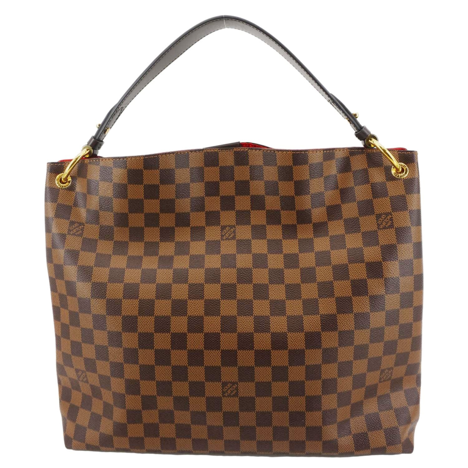 LOUIS VUITTON Graceful MM Damier Ebene Shoulder Bag Brown
