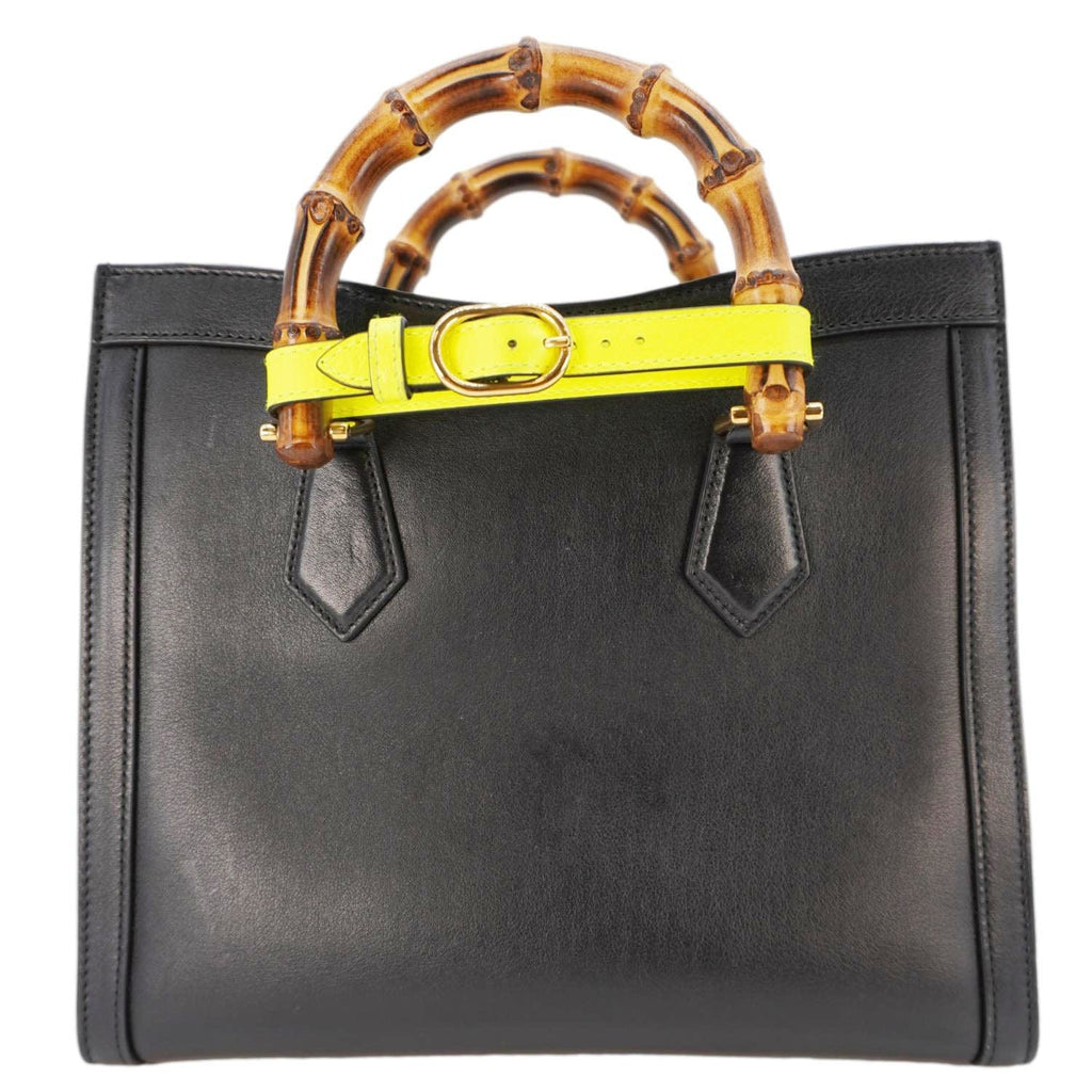 GUCCI Bamboo Diana Small Leather Tote Bag Black 660195