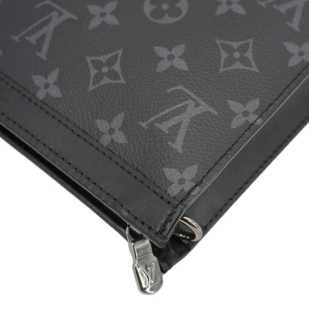 LOUIS VUITTON Gaston Wearable Monogram Eclipse Reverse Crossbody Bag Gray