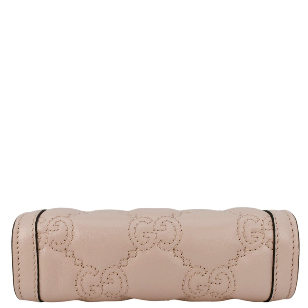GUCCI Gucci Matelasse Mini Leather Top Handle Crossbody Bag Pink 723776
