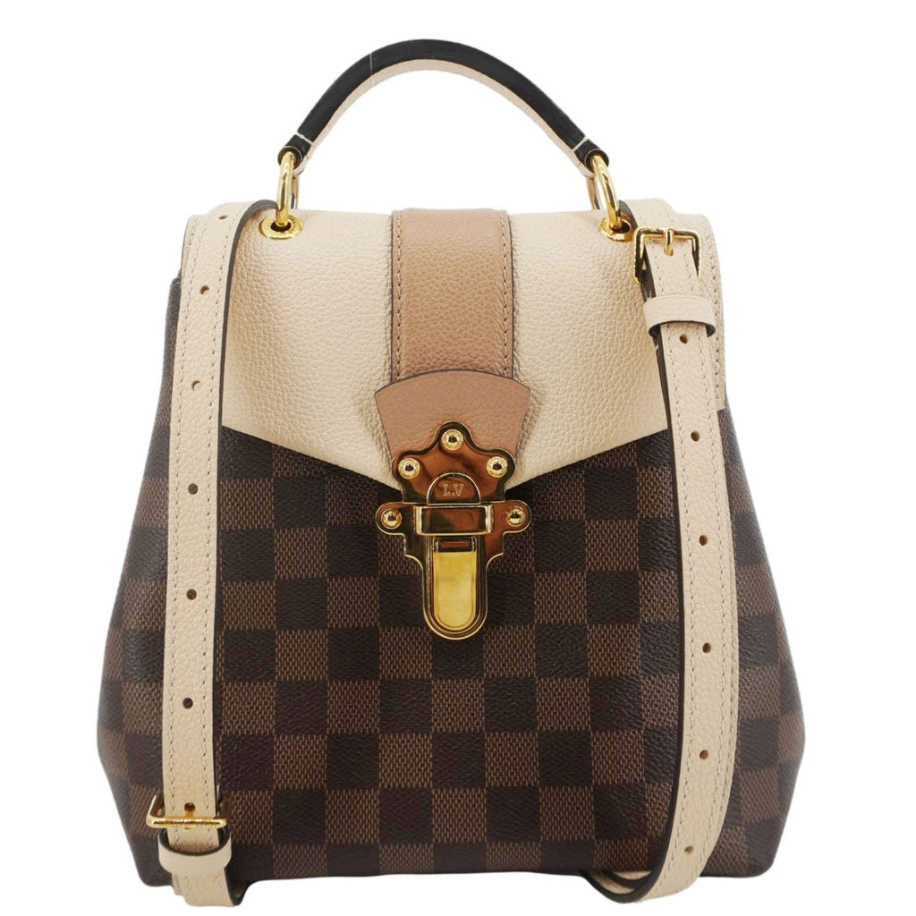 LOUIS VUITTON Clapton Damier Ebene Backpack Bag Creme Beige