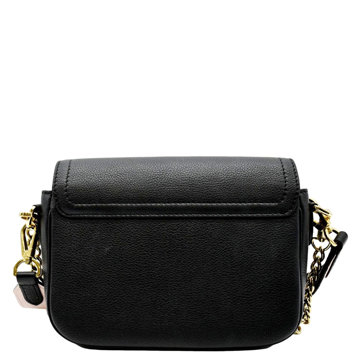 LOUIS VUITTON Lockme Tender Grained Calfskin Leather Shoulder Bag Black