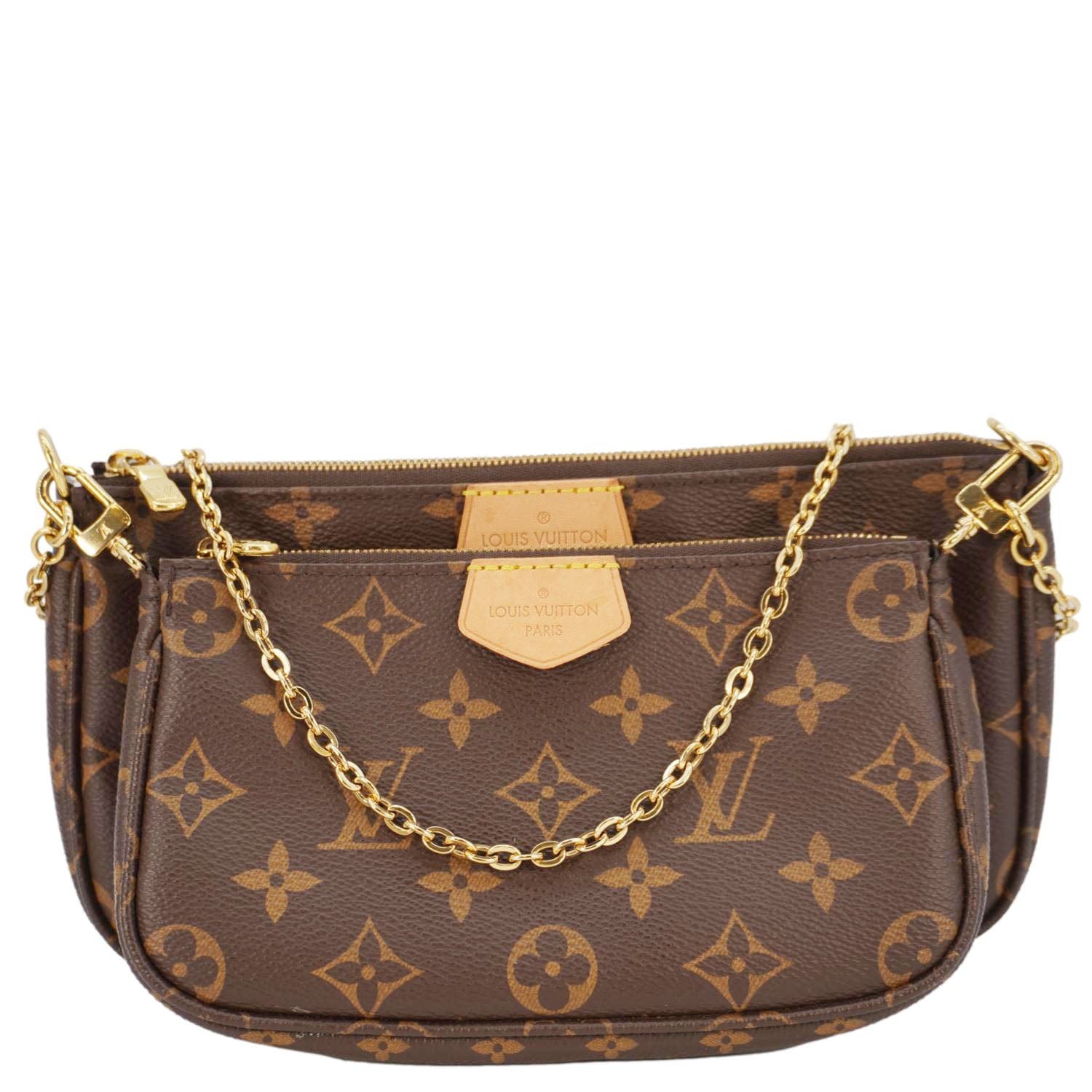 LOUIS VUITTON Multi Pochette Accessoires Monogram Canvas Crossbody Bag Brown