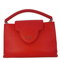 LOUIS VUITTON Capucines MM Taurillon Leather Satchel Bag Red