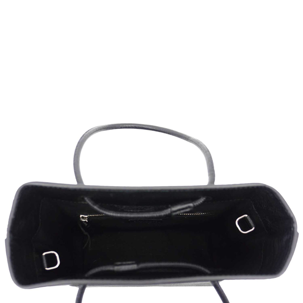 BALENCIAGA Leather Shopping Tote Shoulder Bag Black