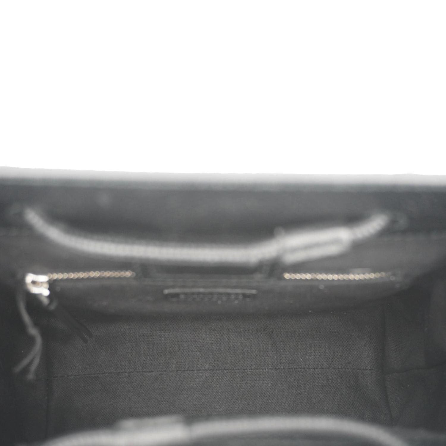 BALENCIAGA Leather Shopping Tote Shoulder Bag Black