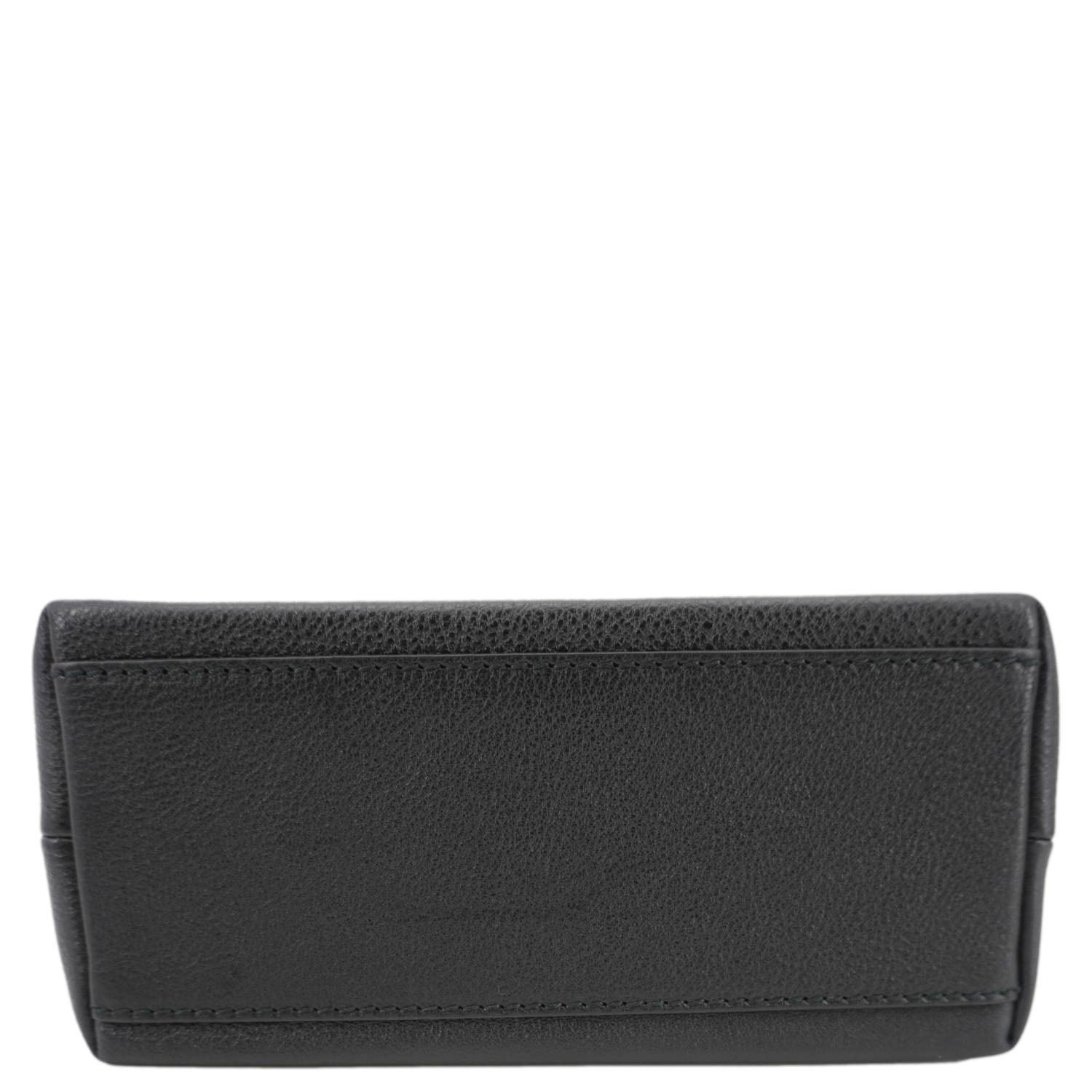 BALENCIAGA Leather Shopping Tote Shoulder Bag Black