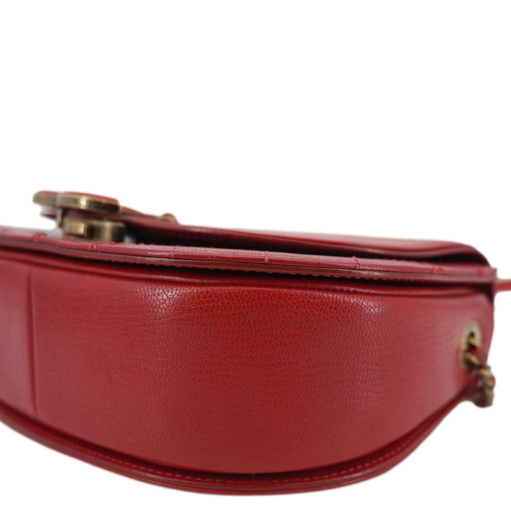 Chanel Coco Curve Flap Small Quilted Calfskin Leather Messenger Bag Red