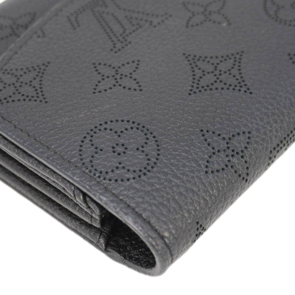 LOUIS VUITTON Iris Mahina Monogram Leather Wallet Black