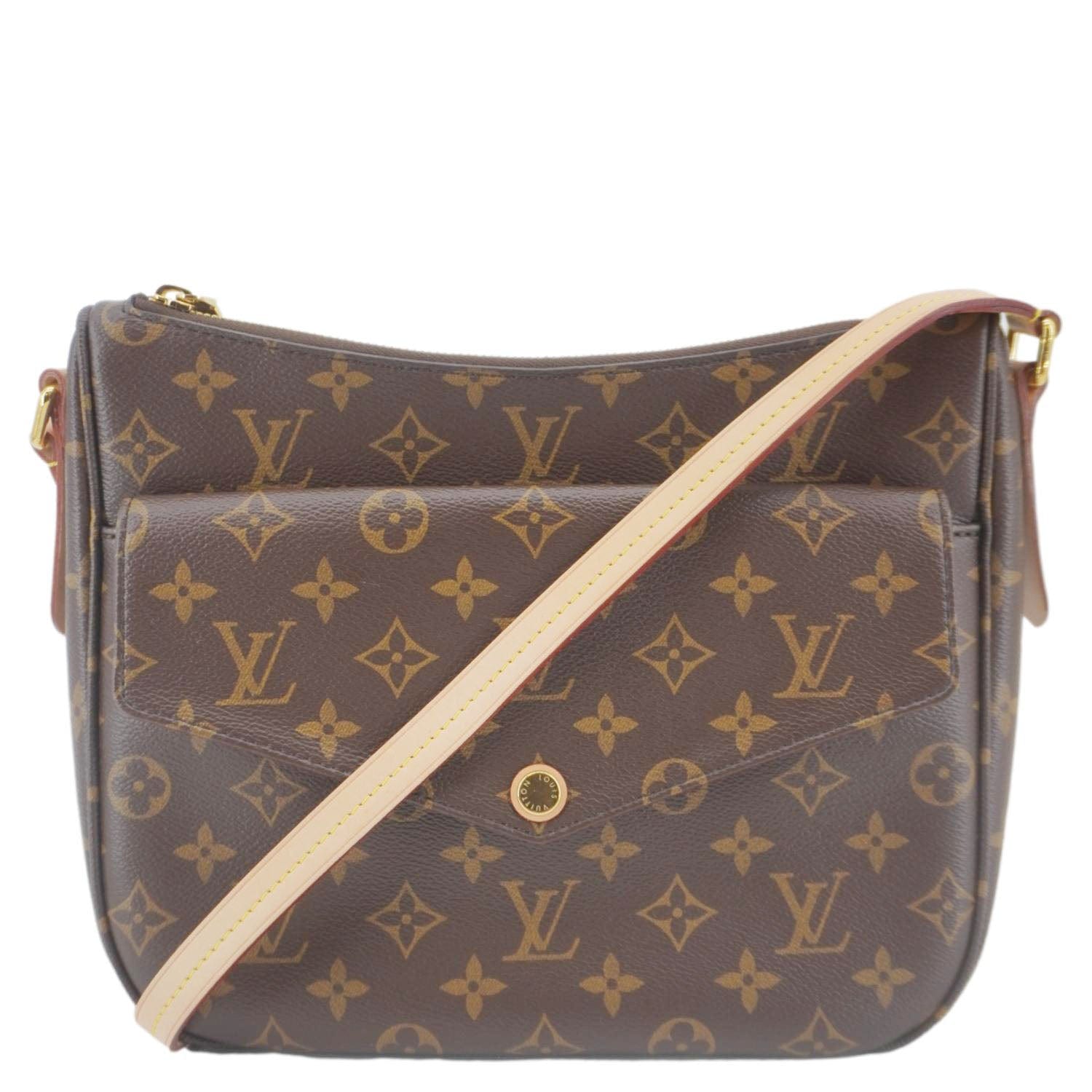 LOUIS VUITTON Mabillon Monogram Canvas Shoulder Crossbody Bag Brown