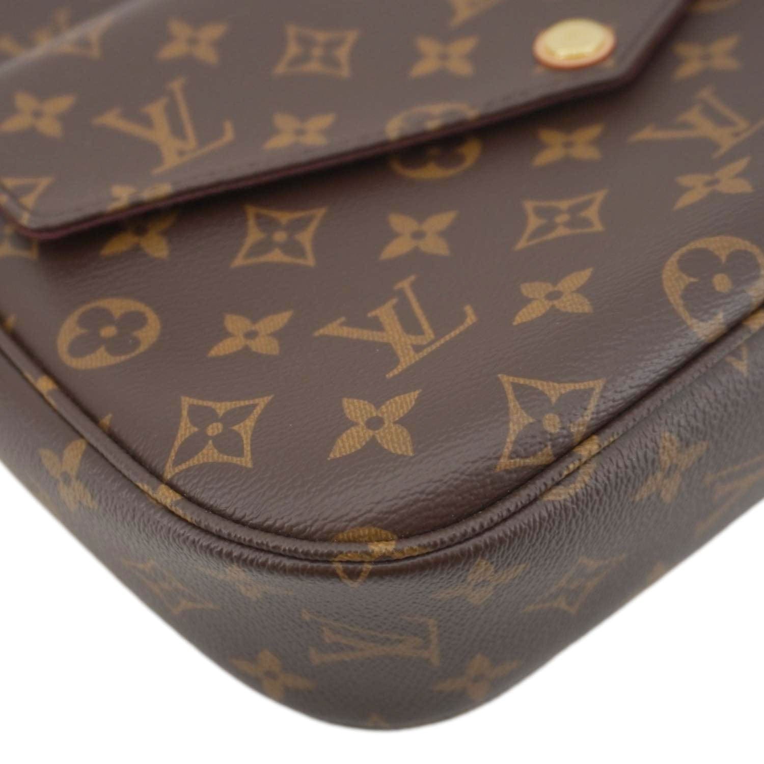 LOUIS VUITTON Mabillon Monogram Canvas Shoulder Crossbody Bag Brown