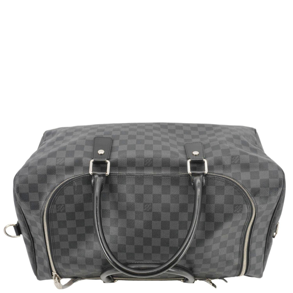 LOUIS VUITTON Roadster Damier Graphite Travel Bag Black
