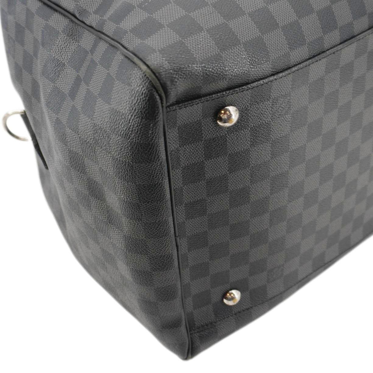 LOUIS VUITTON Roadster Damier Graphite Travel Bag Black