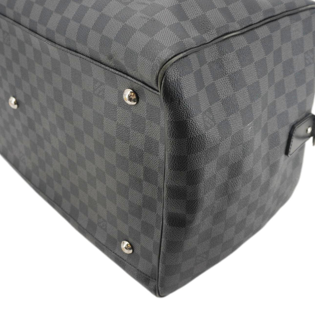 LOUIS VUITTON Roadster Damier Graphite Travel Bag Black