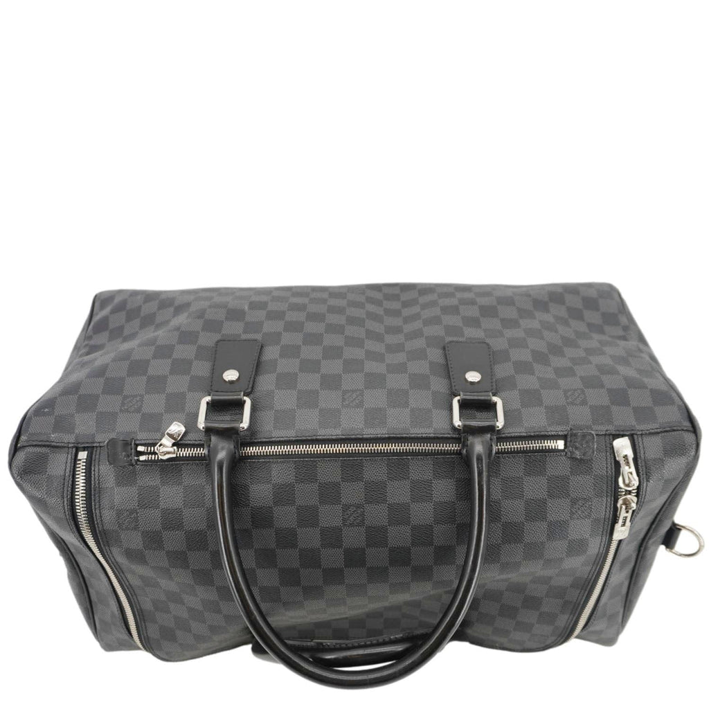 LOUIS VUITTON Roadster Damier Graphite Travel Bag Black