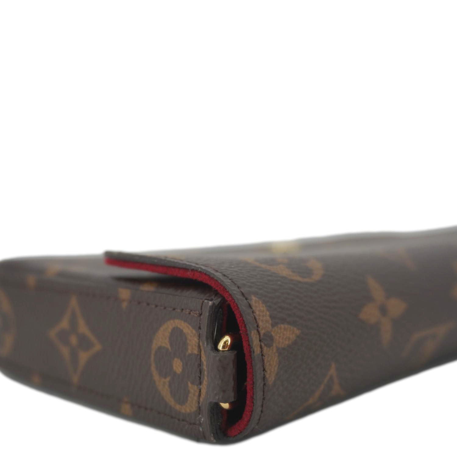 LOUIS VUITTON Felicie Pochette Monogram Canvas Crossbody Bag Brown