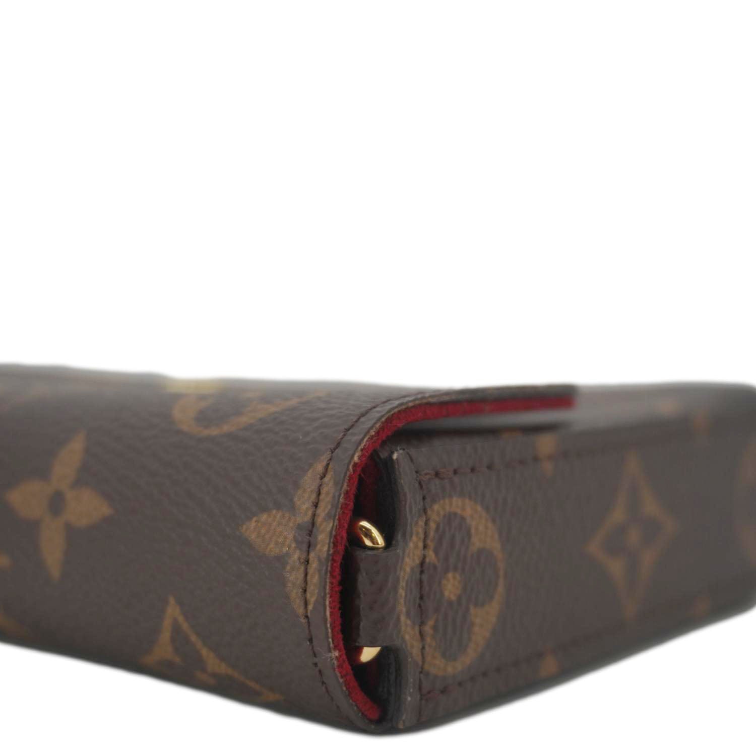LOUIS VUITTON Felicie Pochette Monogram Canvas Crossbody Bag Brown