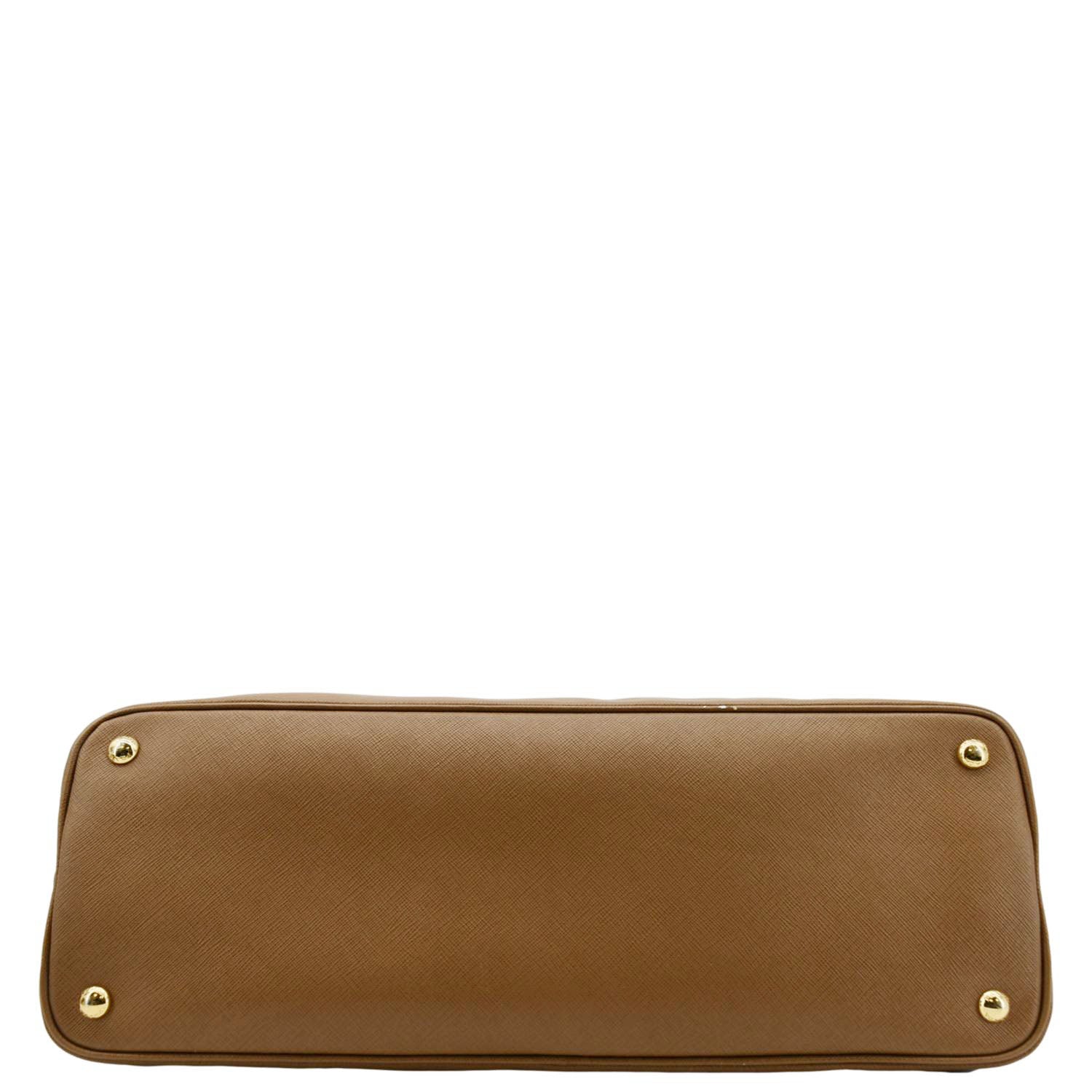 PRADA Promenade Saffiano Leather Satchel Bag Light Brown