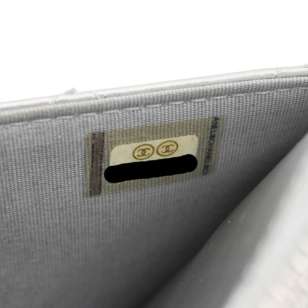 Chanel Golden Class Quilted Leather Wallet on Chain Bag Silver