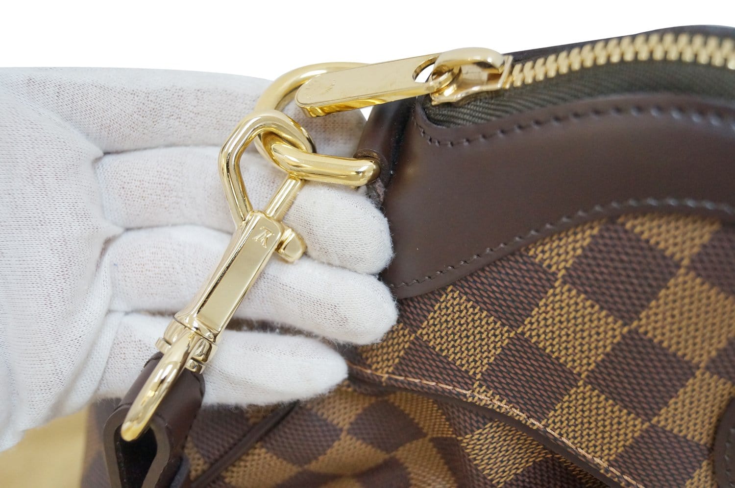 LOUIS VUITTON Damier Ebene Trevi GM 2way Shoulder Handbag