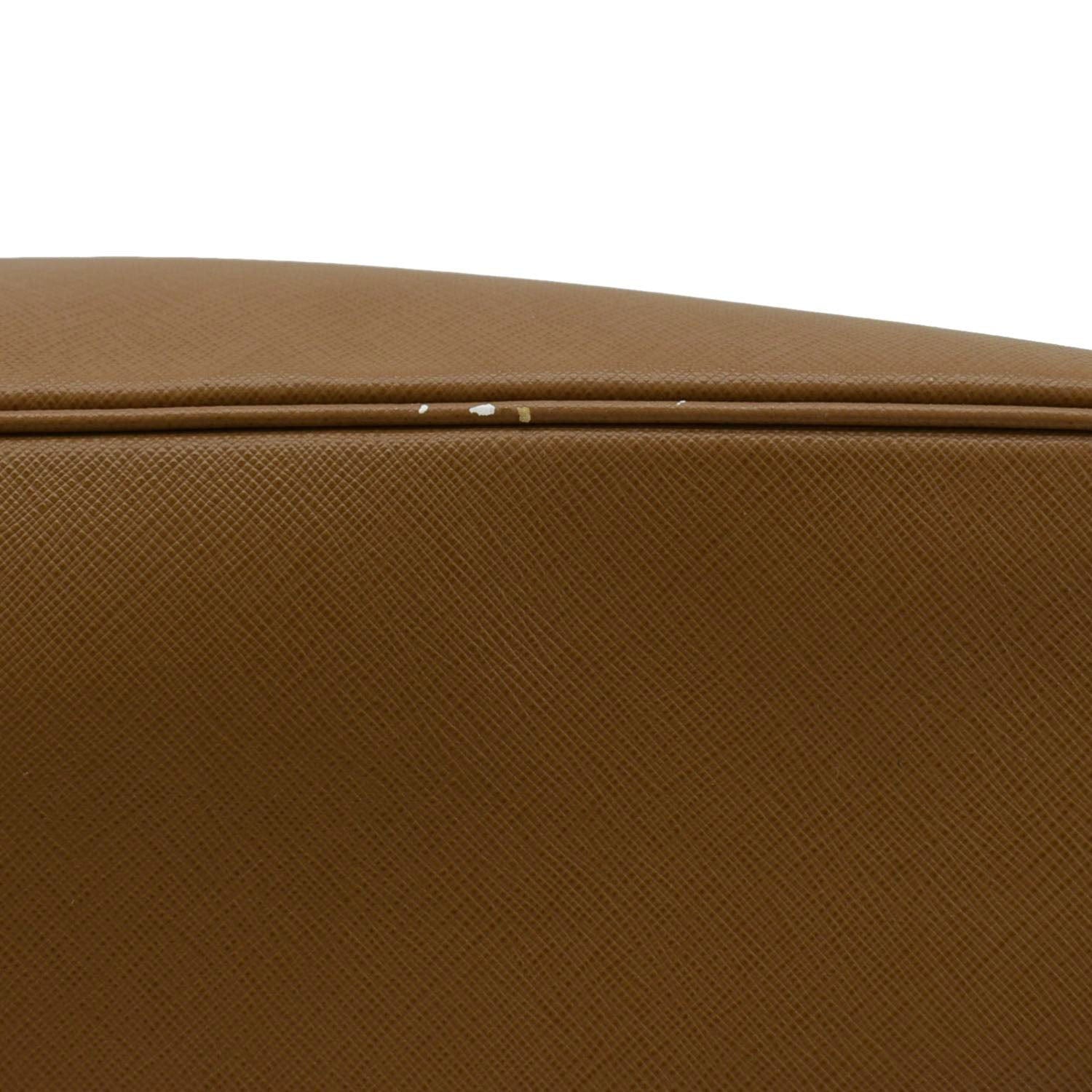 PRADA Promenade Saffiano Leather Satchel Bag Light Brown
