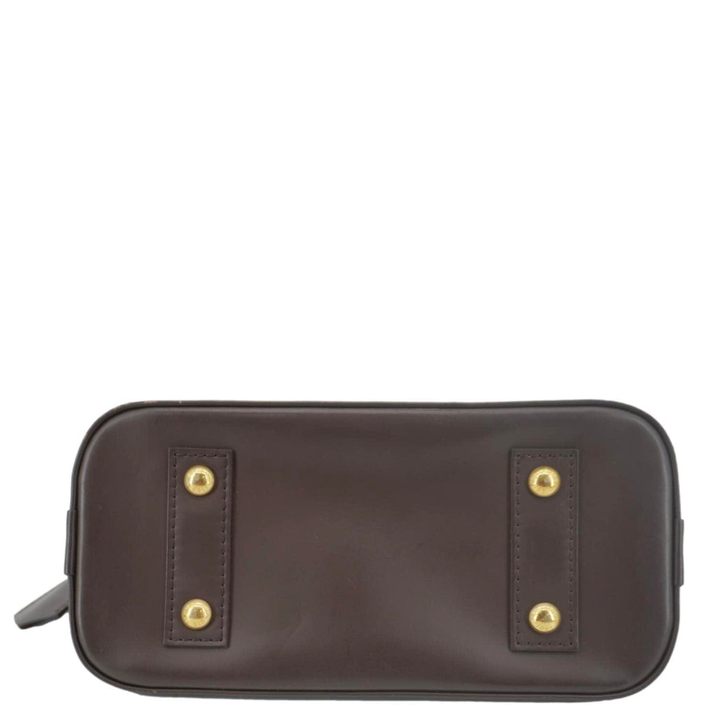 LOUIS VUITTON Alma BB Damier Ebene Satchel Shoulder Bag Brown
