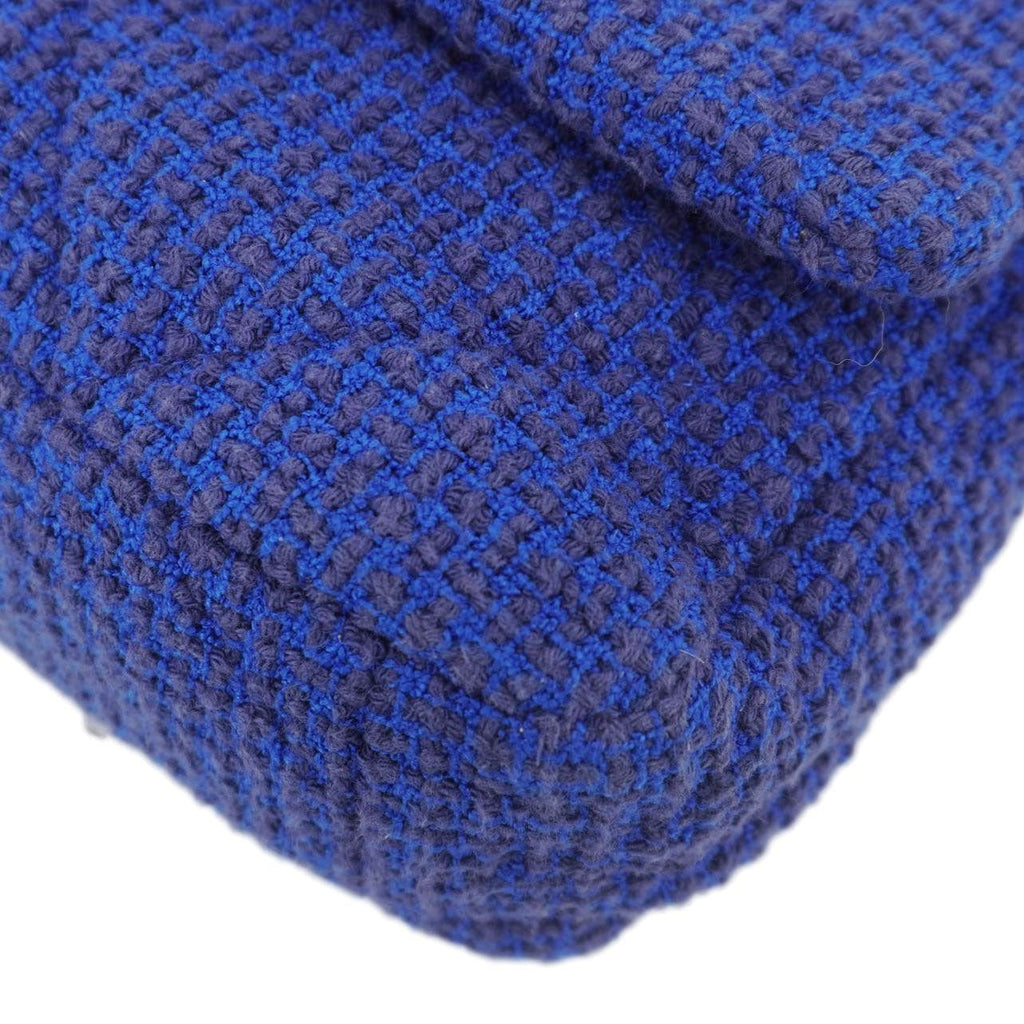 Chanel 19 Flap Quilted Tweed Shoulder Bag Blue
