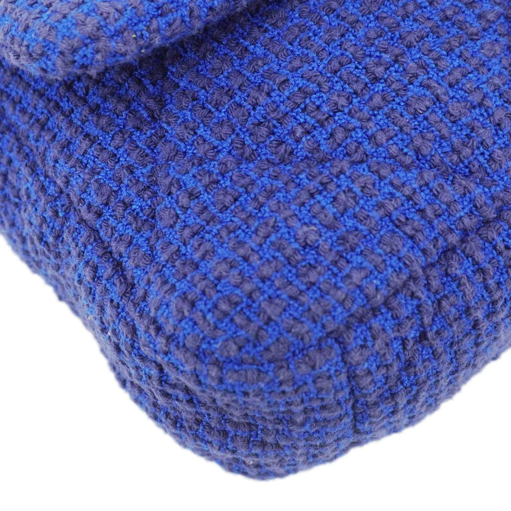Chanel 19 Flap Quilted Tweed Shoulder Bag Blue