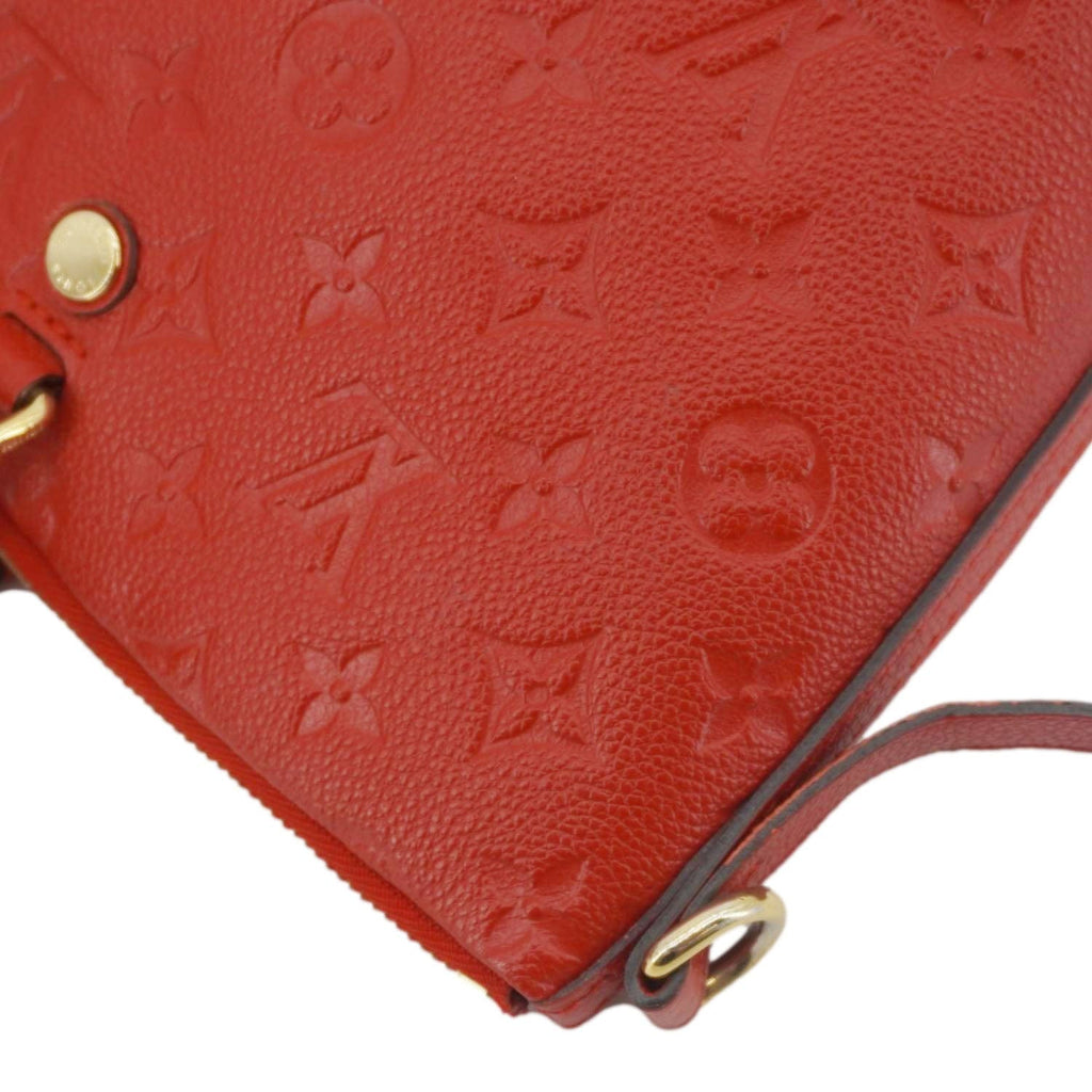 LOUIS VUITTON Mazarine PM Monogram Empreinte Shoulder Bag Red
