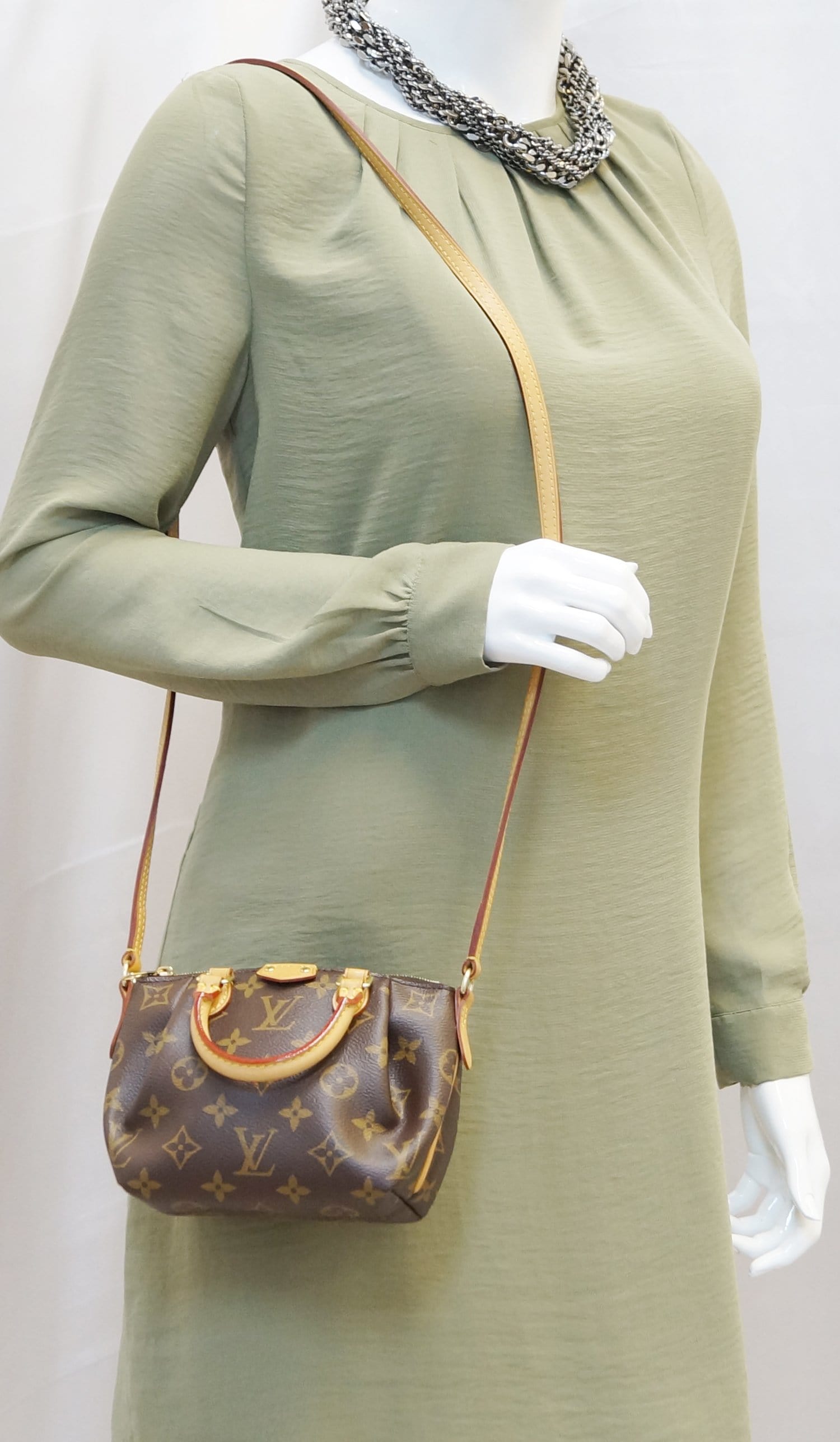 LOUIS VUITTON Nano Turenne Brown Monogram Canvas  Crossbody Bag
