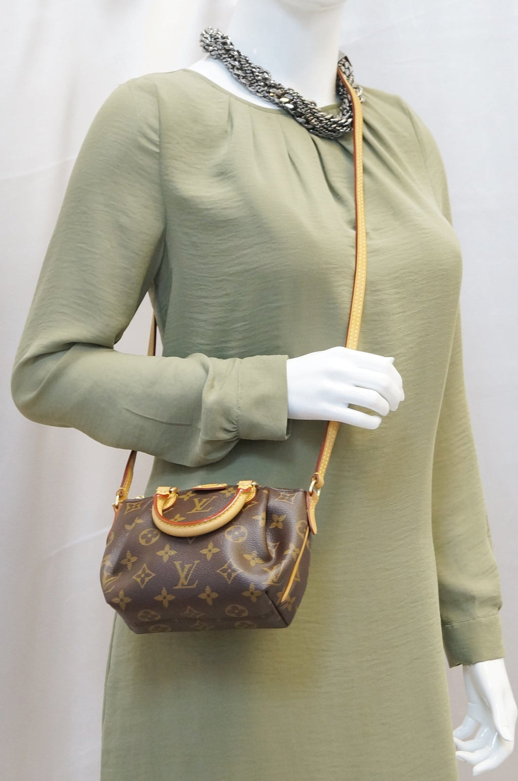 LOUIS VUITTON Nano Turenne Brown Monogram Canvas  Crossbody Bag