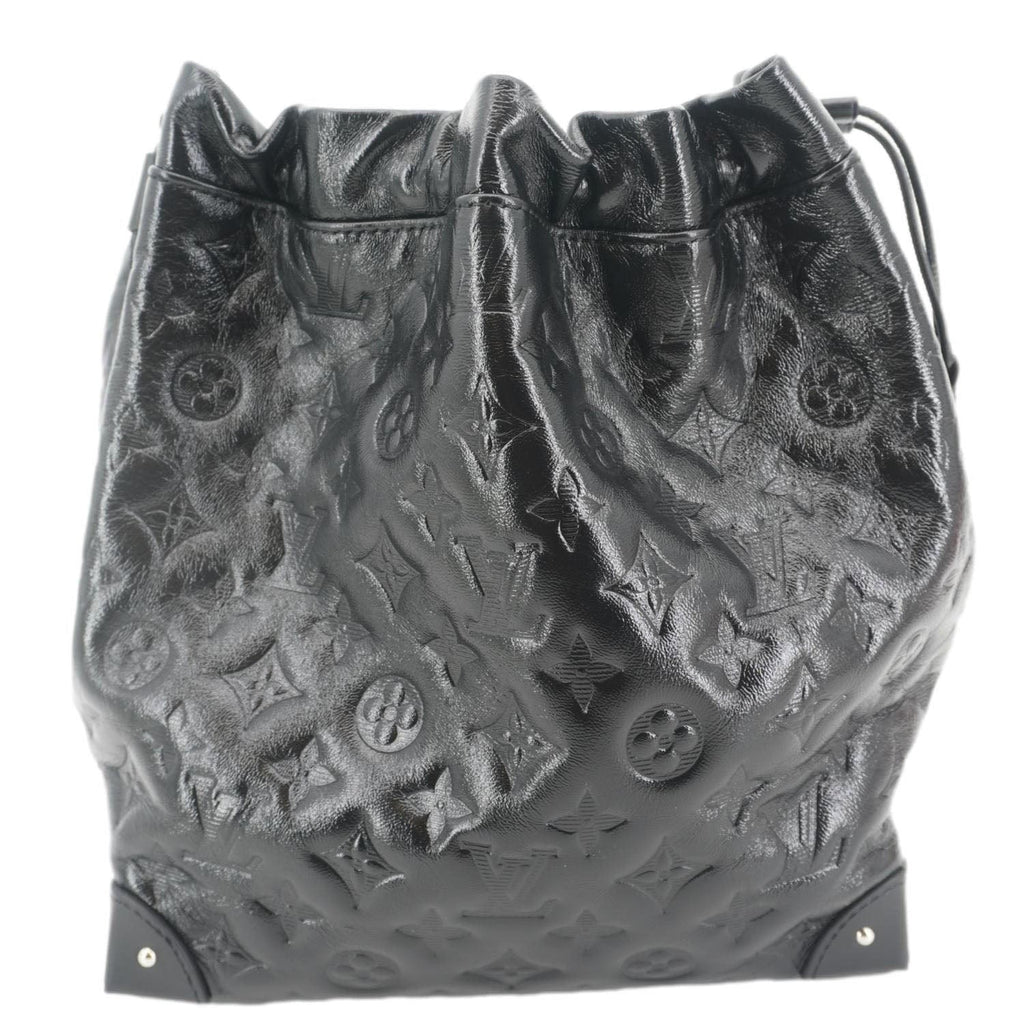 LOUIS VUITTON Noe Trunk PM Lambskin Leather Shoulder Bag Black
