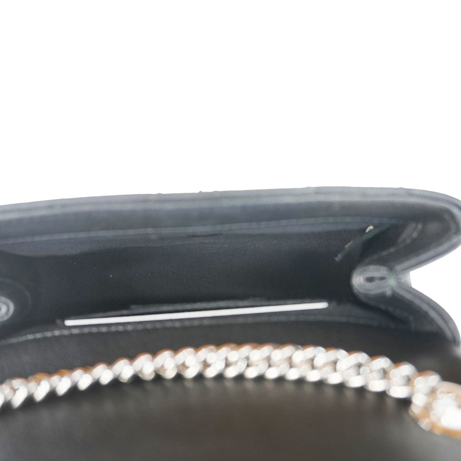 Chanel Mini Flap Quilted Chevron Leather Crossbody Bag Black