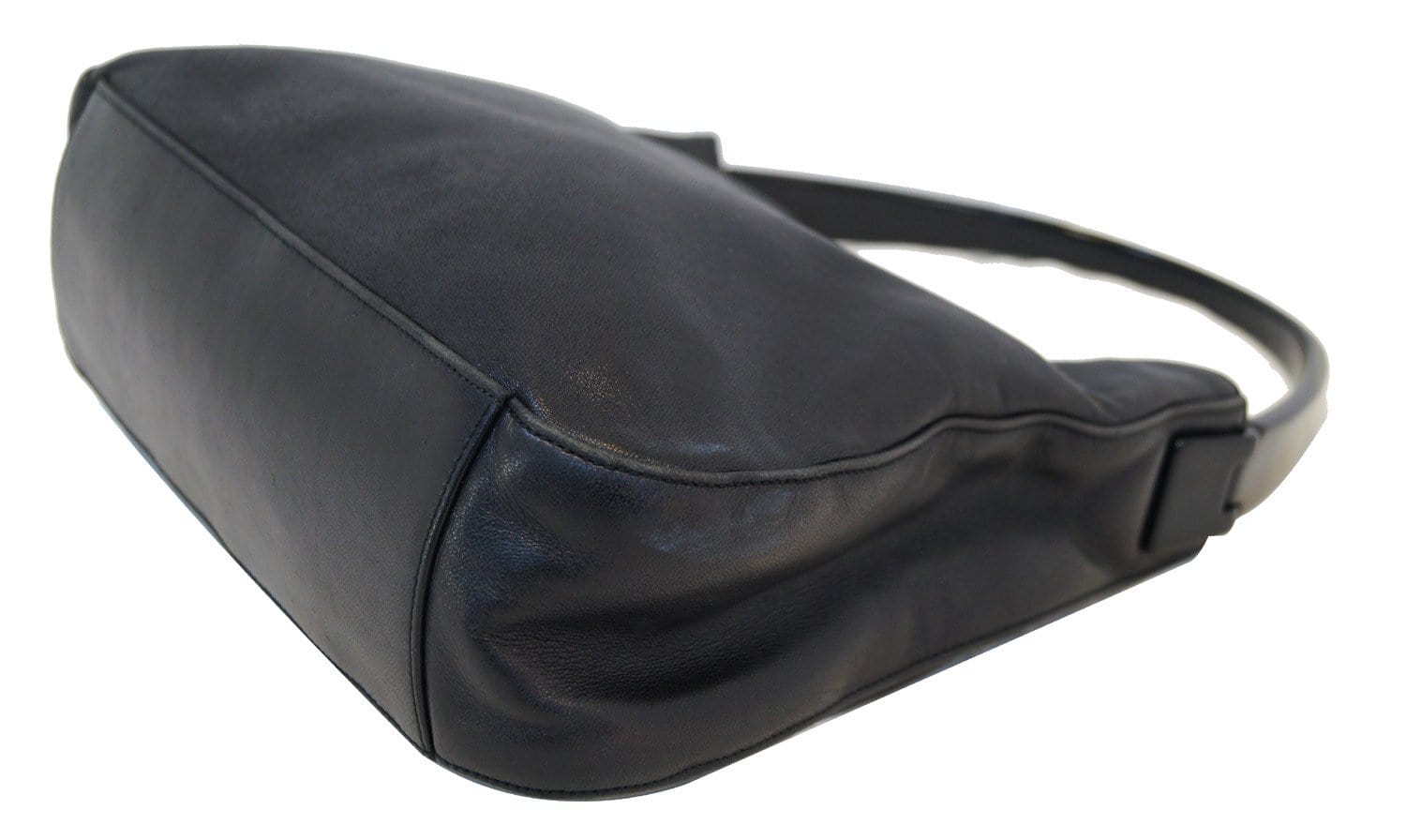 PRADA Milano Black Leather Hobo Shoulder Bag TT1209