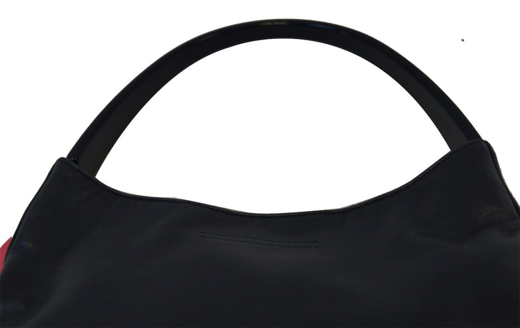 PRADA Milano Black Leather Hobo Shoulder Bag TT1209