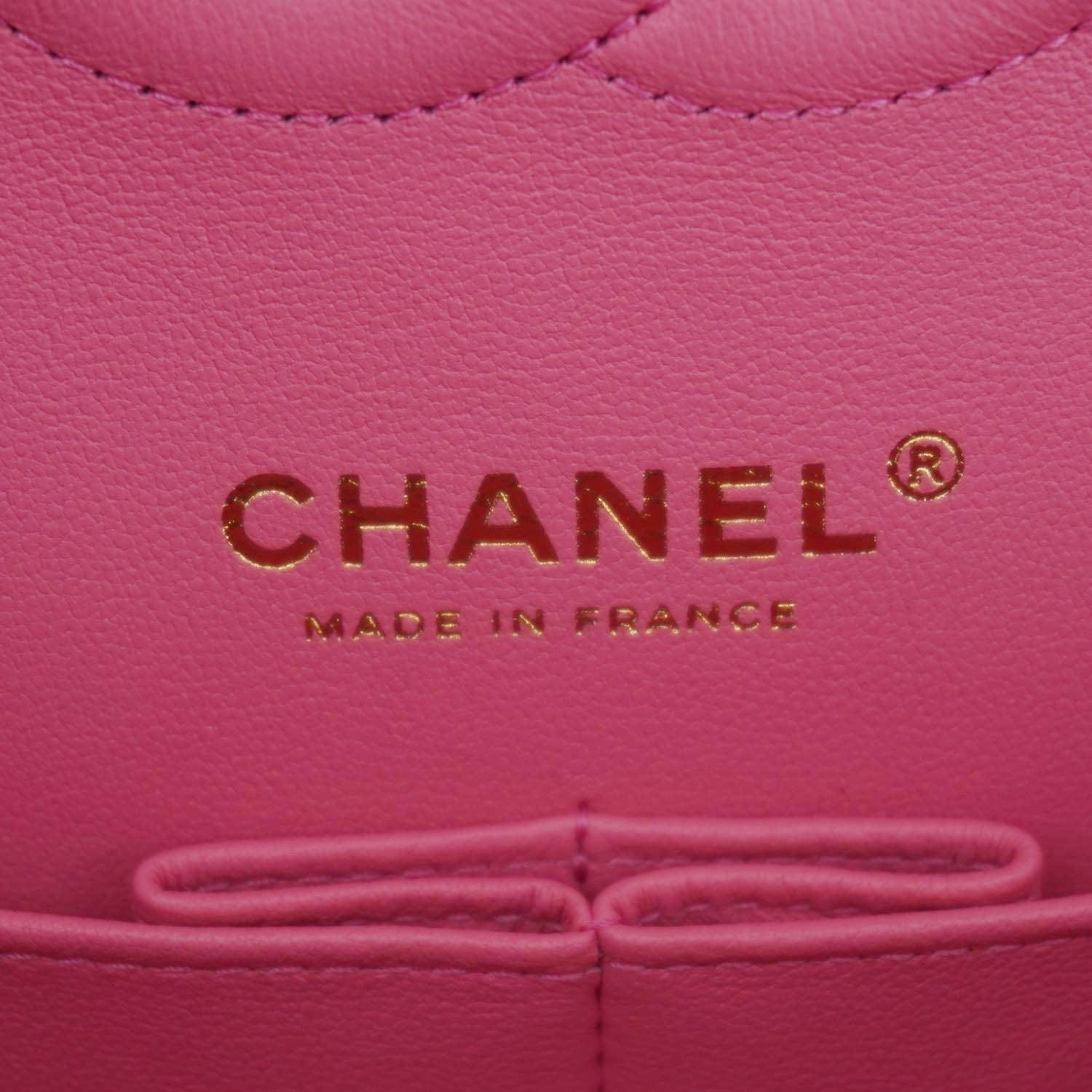 Chanel Rectangular Flap Medium Quilted Tweed Shoulder Bag Pink