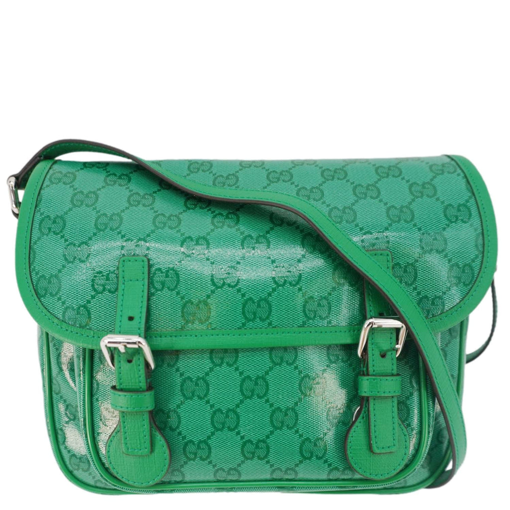 GUCCI Kids Gucci Supreme Canvas Shoulder Bag Green 664145