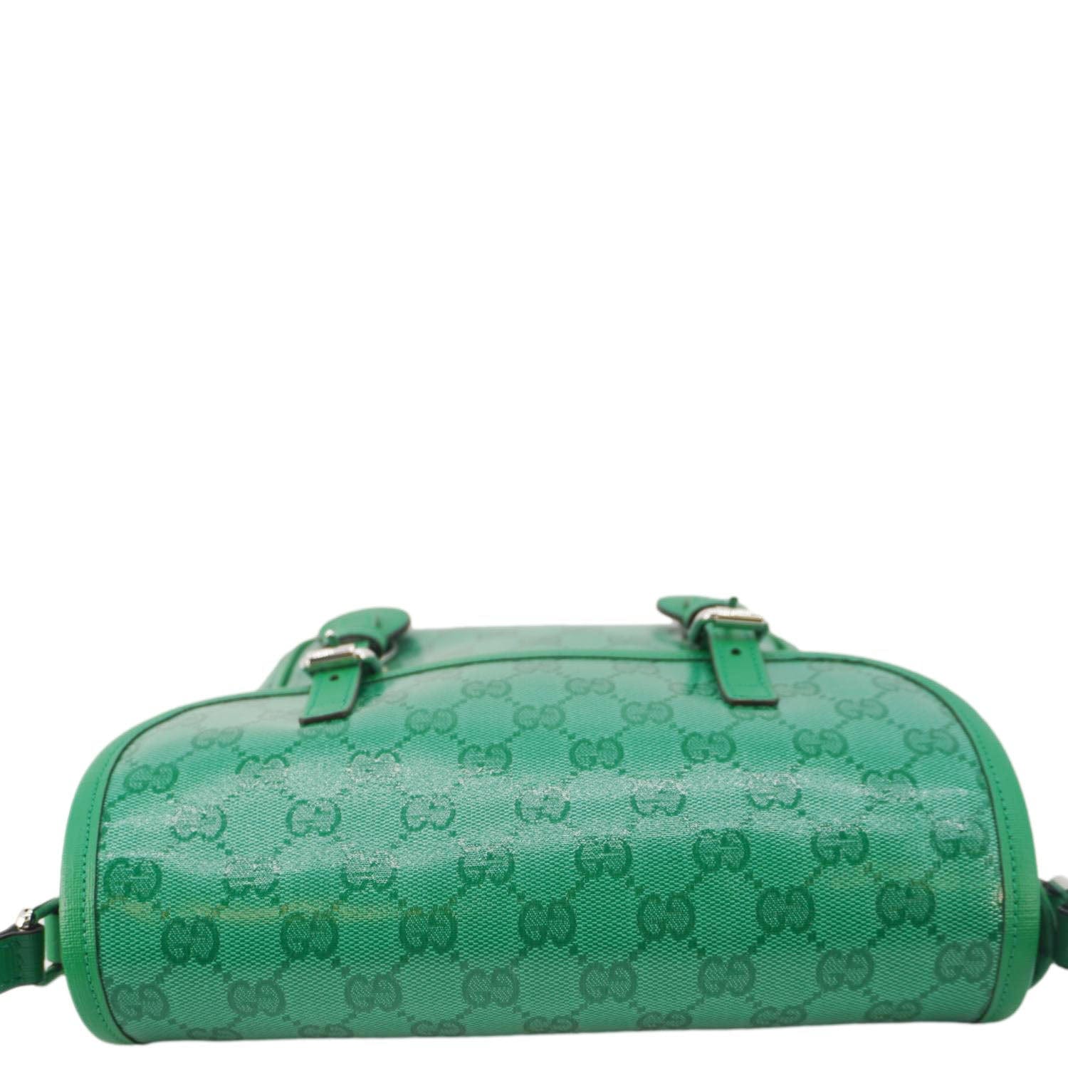 GUCCI Kids Gucci Supreme Canvas Shoulder Bag Green 664145