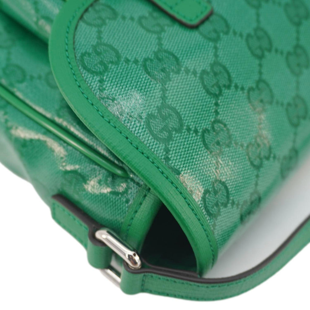 GUCCI Kids Gucci Supreme Canvas Shoulder Bag Green 664145