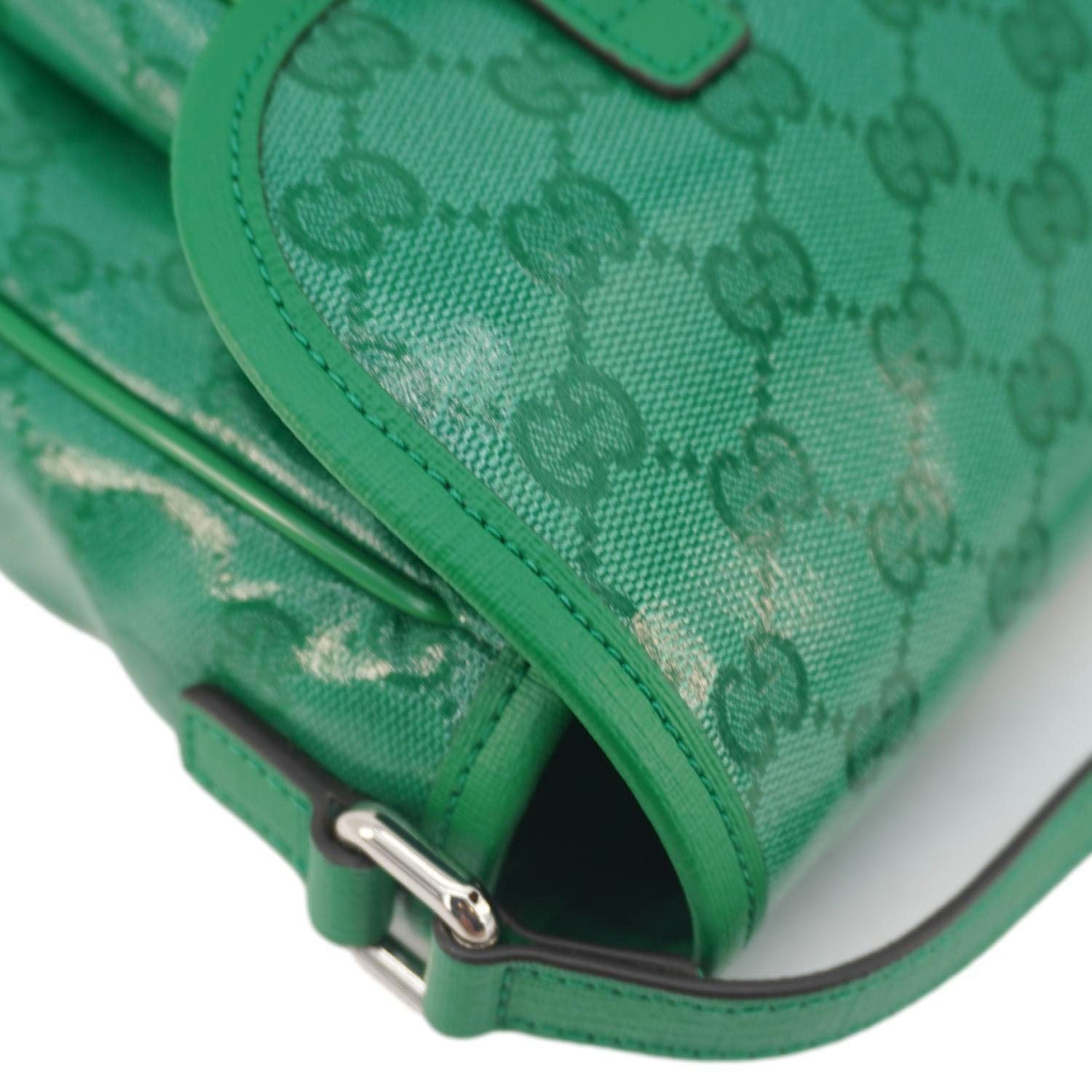 GUCCI Kids Gucci Supreme Canvas Shoulder Bag Green 664145