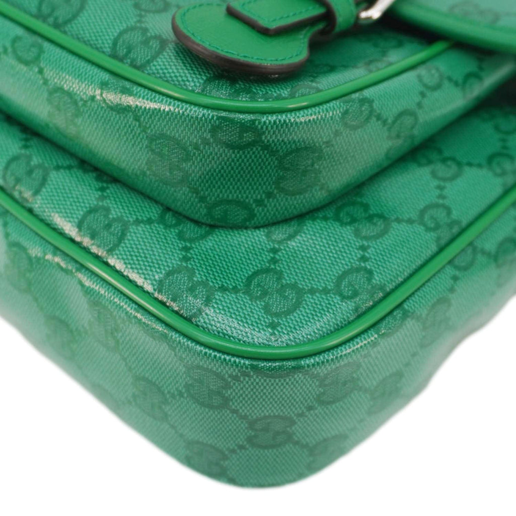 GUCCI Kids Gucci Supreme Canvas Shoulder Bag Green 664145