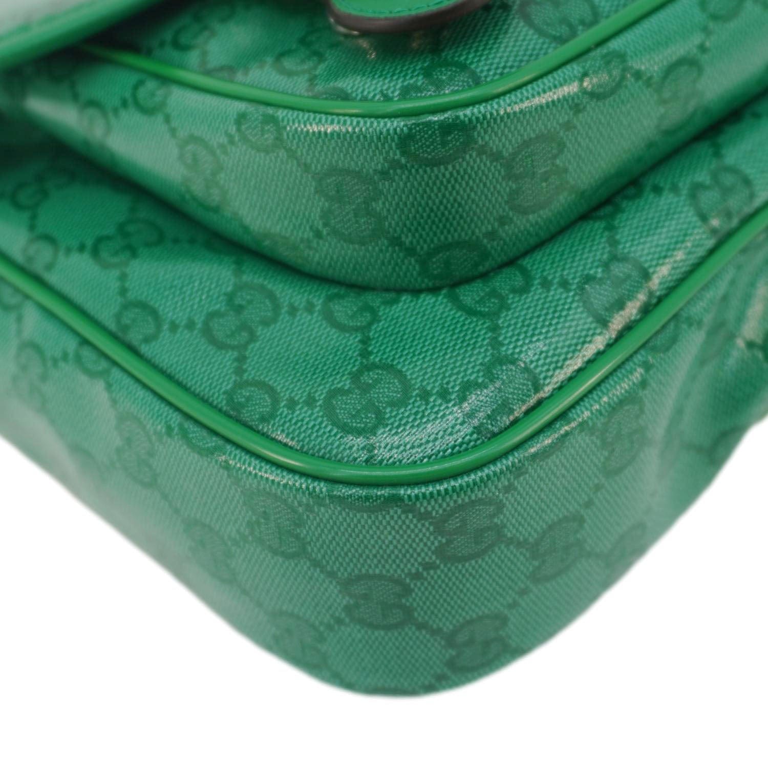 GUCCI Kids Gucci Supreme Canvas Shoulder Bag Green 664145