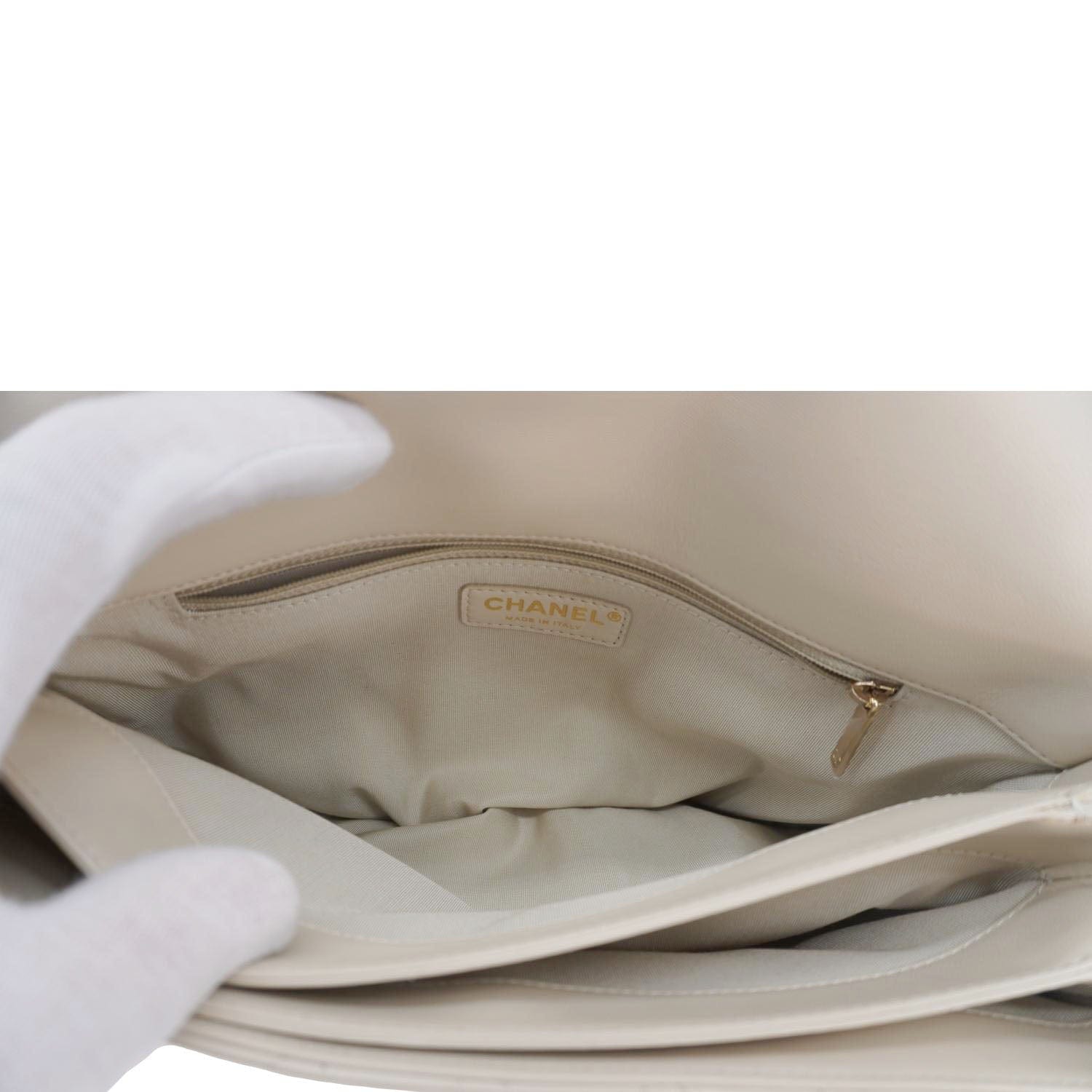 Chanel Citizen Chic Flap Medium Quilted Leather Crossbody Bag White