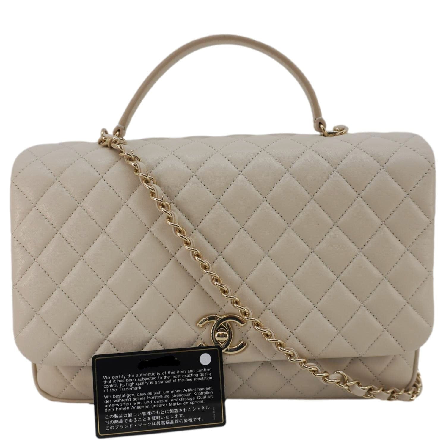 Chanel Citizen Chic Flap Medium Quilted Leather Crossbody Bag White