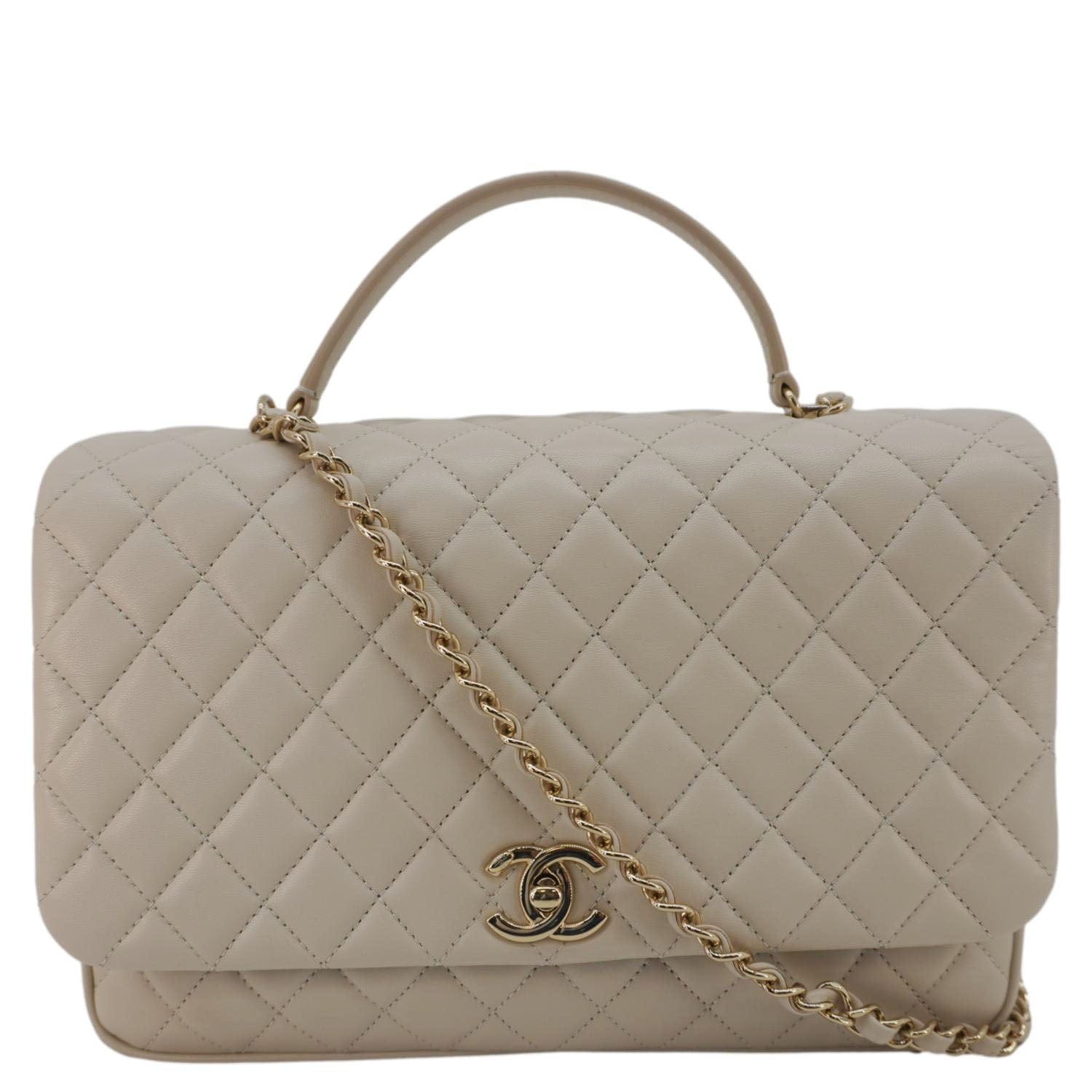 Chanel Citizen Chic Flap Medium Quilted Leather Crossbody Bag White